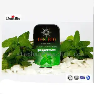 Hot Selling Tin Tinned White Color Strong Sugar Free Mint Sweet Fruit Candy