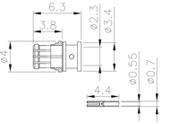 Connecteur SMP femelle droit SMP-KB2 haute performance pour câble RG086 RG405