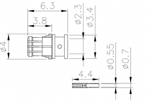 Hiệu suất cao SMP-KB2 thẳng nữ SMP kết nối cho rg086 rg405 Cáp - Product Image 5