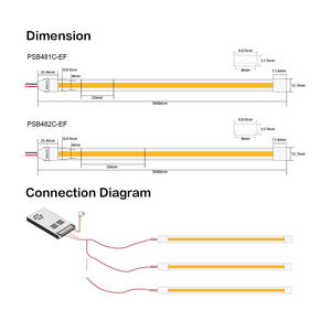 Tira de Luz LED COB de Alta Calidad, Tira de LED COB Flexible Coextruida, 480 LED por Metro, Tiras de Luz Extremadamente Suaves y Flexibles - Product Image 4