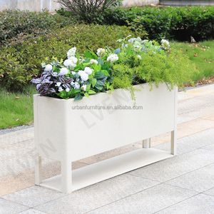 Macetas <span class=keywords><strong>grandes</strong></span> de aleación de aluminio para exteriores, macetas de metal cuadradas ecológicas para venta comercial en la calle, macetas exteriores - Product Image 5