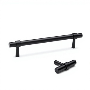 Zwart Goud Messing Deur Pull Kast Lade Handvat En Knop Voor Meubels - Product Image 4