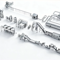 Ligne de traitement automatique multifonctionnelle des fruits et légumes avec mélangeur pour l'extraction de jus et l'équipement de concentration