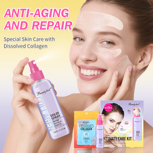 Kit de soin du visage 5 pièces : Spray solide au collagène 55 ml et masque en feuille – Traitement ultime hydratant et anti-rides multi-zones pour femmes et hommes - Product Image 2