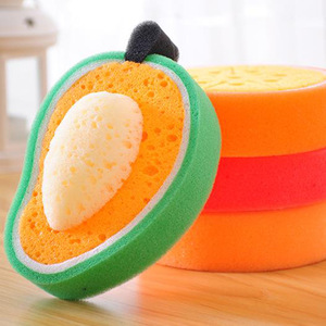 Utensilios de Cocina, Esponja Gruesa con Forma de Fruta, Esponja Multifuncional para Eliminar Manchas y Limpiar Platos, Venta al por Mayor - Product Image 1