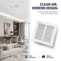 Grille d'aération simple en aluminium sur mesure, haute résistance, 10*6, antirouille