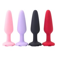Plug anal en silicone en forme de rose, dilatateur anal multicolore, jouet sexuel pour adultes, masturbation, plugs anaux géants et souples pour hommes et femmes