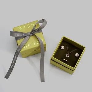 Schmuck setzt Pappkartons mit Band benutzer definierte Logo Größe Farbe für Halskette Nasenring Ohrringe Schmuck Geschenk verpackung