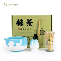 Fouet à matcha en bambou de haute qualité, moderne, de style japonais, avec support de fouet et cuillère à thé en bambou, ensemble de thé matcha