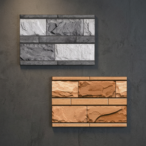 Azulejos de pared de cerámica India esmaltados de elevación Exterior de diseñador de ladrillo lineal de uso doméstico hecho a mano 300x450mm 30x45cm 12x18 pulgadas Stock - Product Image 1