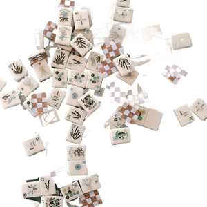 Set di Lusso di Tessere Mahjong Americane, 160 Pezzi in Acrilico <span class=keywords><strong>con</strong></span> Design a Scacchiera Inciso per Gioco in Famiglia - Product Image 1
