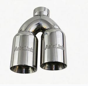 AsiaLink Embouts d'échappement universels en acier inoxydable, poli miroir, type H, pour silencieux et tuyaux d'échappement, décoration extérieure pour modification automobile - Product Image 1