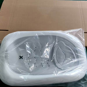 Douche de sécurité en plastique pliable, <span class=keywords><strong>baignoire</strong></span> pour bébé, <span class=keywords><strong>baignoire</strong></span> pour nouveau-né sensible à la température <span class=keywords><strong>avec</strong></span> support de bain pour bébé au toucher doux - Product Image 4