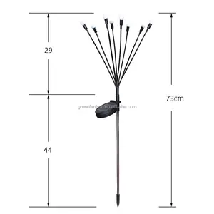 太阳能萤火虫树枝发光二极管花园草坪灯6/8/10球暖七彩灯户外公园景观装饰照明