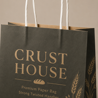 Bolsa de Papel para Panadería con Asa de Cuerda, Impresión a Color, Laminación Ecológica, Logotipo Personalizado OEM Directo de Fábrica