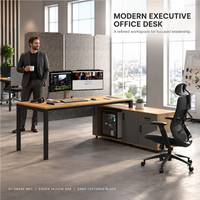 Bureau de direction en bois, design moderne, modulaire, pour bureau commercial, tables de poste de travail pour 4 à 6 personnes