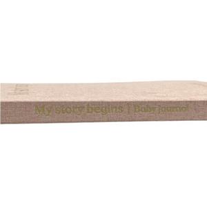 Album Photo personnalisé à couverture rigide pour bébé Livre DIY feuille d'or estampage Logo tissu lin Couverture bébé Journal Carnet pour enfants <span class=keywords><strong>Parents</strong></span> - Product Image 2