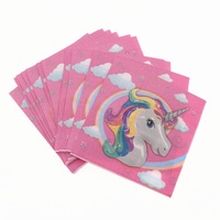 Serie Unicornio Rosa, 91 Piezas de Platos, Servilletas y Pancarta Desechables de Papel, Ideal para Cumpleaños de Niñas