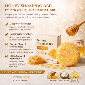 Barra de Champú de Miel, Champú Sólido Hidratante para Cabello Seco, Sin Sulfatos, Cuidado Capilar Vegano, Fabricante de Marca Privada OEM - Product Image 2