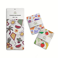 Customized multi-color high-quality absorbent tea towels reusable linen woven kitchen cleaning tea towels and dish towels