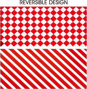 Checkered gift <b>wrapping</b> <b>paper</b> red and white aluminum coated checkered double sided printing customizable - Product Image 2