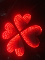 2024 nuevo diseño en forma de corazón abismo espejo signo para decoración de habitación