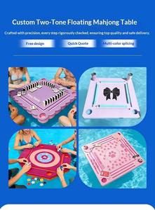 Table de Mahjong Flottante pour Piscine, Tapis de Mahjong Pliable en EVA Étanche de 33,5 Pouces, Jeu d'Été Extérieur pour 4 Joueurs, Idéal pour Fêtes au Bord de la Piscine, Vente en Gros - Product Image 5