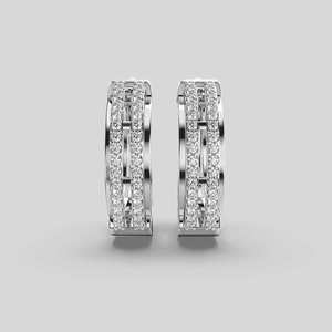 Elegant Diamond <b>Stud</b> <b>Earrings</b> Made in 925 Sterling <b>Silver</b> Classic Fine Jewelry for Women Party Wedding Daily Wear - Product Image 2