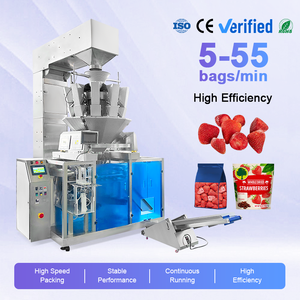 Machine automatique de remplissage et de scellage de fraises séchées avec peseuse multi-têtes pour l'emballage en doypack - Product Image 1