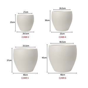 Factory Wholesale <strong>Large</strong> Diameter Artificial Plant Decorative Pot Imitation Cement Plastic <strong>Flowerpot</strong> for Artificial Tree Flower - Product Image 5