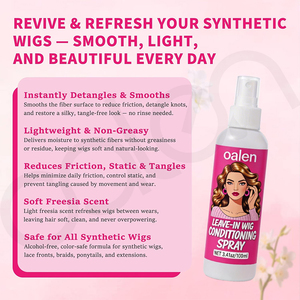 Luxfume Spray Démêlant et Revitalisant Sans Rinçage pour Perruques – Facilite le Peignage, Apporte Brillance et Fraîcheur - Product Image 3