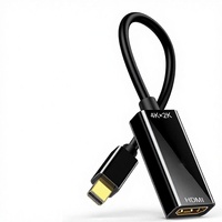 Kabel Adaptor Mini DP ke HDTV 4Kx2K 1080P Mini DP Male ke HD-MI Female Converter dengan Audio Video untuk PC Game Player