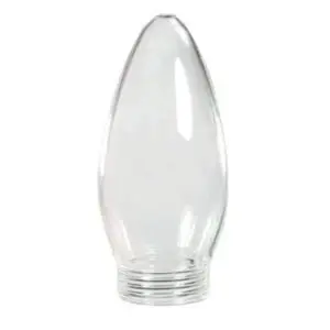 Customized Clear 35mm Candle Decorative Halogen Light Bulb Glass Lamp Cover for G9 Adaptor
