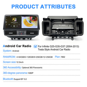 Navihua 12.3 inch <b>Android</b> <b>Car</b> Radio GPS MultimediaCarplay Player for Infiniti G25 G35 G37 2004-2013 Touch Screen DSP Stereo - Product Image 6