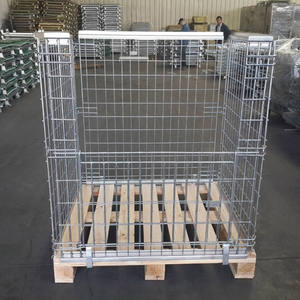 Cage d'extension de <span class=keywords><strong>palette</strong></span> en bois pour conteneur de cargaison Assemblage de treillis métallique détachable en acier aux normes européennes - Product Image 4