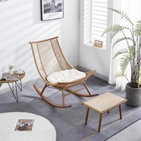 Fauteuil à bascule d'extérieur le plus vendu en rotin tressé, écologique, moderne et simple, pour chambre, parc, cuisine, balcon, salon de détente