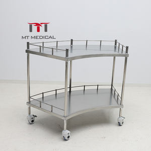 एमटी चिकित्सा माध्यम से बड़े स्टेनलेस स्टील के पंखे के आकार के उपकरण दंत ट्रॉली पंखे के आकार की टेबल अस्पताल सर्जिकल उपकरण ट्रॉली - Product Image 3