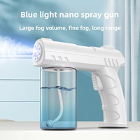 Atomiseur Nano à Lumière Bleue Rechargeable au Lithium, Pistolet de Désinfection Multi-usages pour Alcool et Acides, Stérilisateur Domestique pour Soins Capillaires
