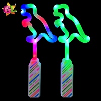 Bâton lumineux LED portable double face, dinosaure, petite baguette lumineuse colorée, jouet tendance en plastique pour enfants