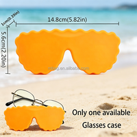 Étui à lunettes/lunettes de soleil en silicone créatif avec logo personnalisé, sac de rangement, étui de protection pour lunettes, pochette imperméable et durable