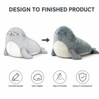 Peluche personnalisée Lion de mer, directement de l'usine, à partir de vos croquis, OEM ODM, pour marques IP originales