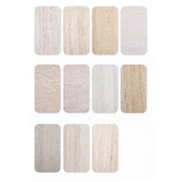Panneau mural en texture travertin au design moderne, placage en bois de bambou carbonisé, résistant à l'eau pour appartement