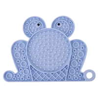 Meilleures ventes : Tapis de gamation en silicone en forme de grenouille mignon pour chats et chiens, idéal pour le bain et le toilettage