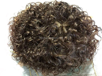 100% prothèse de cheveux humains hommes perruque 5 #006 PU base bouclés vague brun indien système de cheveux hommes postiche remplacement toupet pour hommes