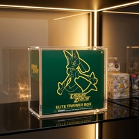 Boîtier de rangement magnétique en acrylique transparent de qualité supérieure pour cartes TCG Elite Trainer Box, protection UV à 99 %, pour collection et présentation