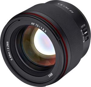 Objectif téléobjectif compact autofocus Samyang AF 75 mm F1.8 pour Fujifilm X APS-C sans miroir, étanche, silencieux, en alliage d'aluminium - Product Image 4