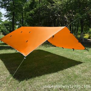 Bâche imperméable Woqi 300x300 cm, orange, carrée, pour camping en plein air, auvent léger en polyester, couverture de tente - Product Image 1
