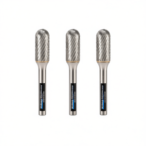 Ttake Ab8200 Fraise rotative à tête sphérique 9,6 mm D1 6 mm D2 Z6 Coupe 19 mm L1 64 mm L2 pour perçage et découpe de métaux - Product Image 2