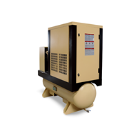 Kompresor udara sekrup stasioner berputar, 7.5kw 10Bar 380V 50HZ sekrup Motor pcp kompresor udara dengan pengering dan tangki penyimpanan gas