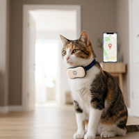 Collier de suivi GPS intelligent pour animaux de compagnie, triple mode, WiFi, LBS, dispositif anti-perte, chiens, chats, suivi en temps réel, étanche IP66, 15 heures d'autonomie
